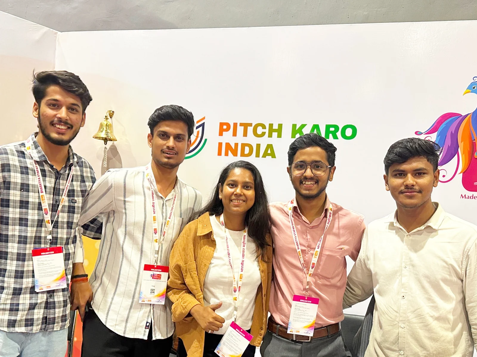 Harsh with the event team at Bharat Mandapam, New Delhi